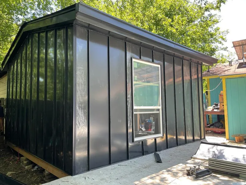 Black standing seam metal wall panels for Metal Roof Installation in New Holland